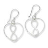 Thumbnail Image 1 of Heart with Infinity Drop Earrings in Sterling Silver