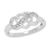 Thumbnail Image 0 of Diamond Accent Infinity with Heart Ring in Sterling Silver