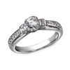 Thumbnail Image 2 of 1 CT. T.W. Diamond Collar Three Piece Bridal Set in 10K White Gold