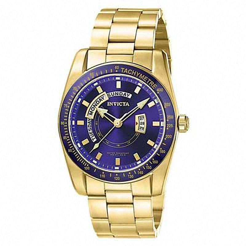 Main Image 1 of Men's Invicta Specialty Gold-Tone Watch with Blue Dial (Model: 6321)