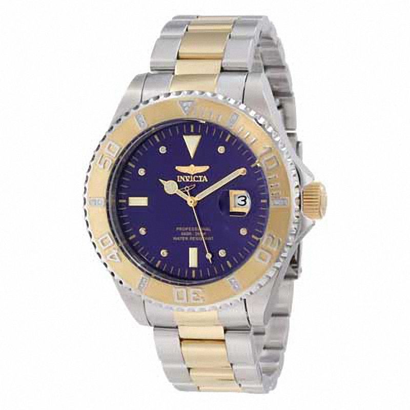 Main Image 1 of Men's Invicta Pro Diver Two-Tone Watch with Blue Dial (Model: 12818)