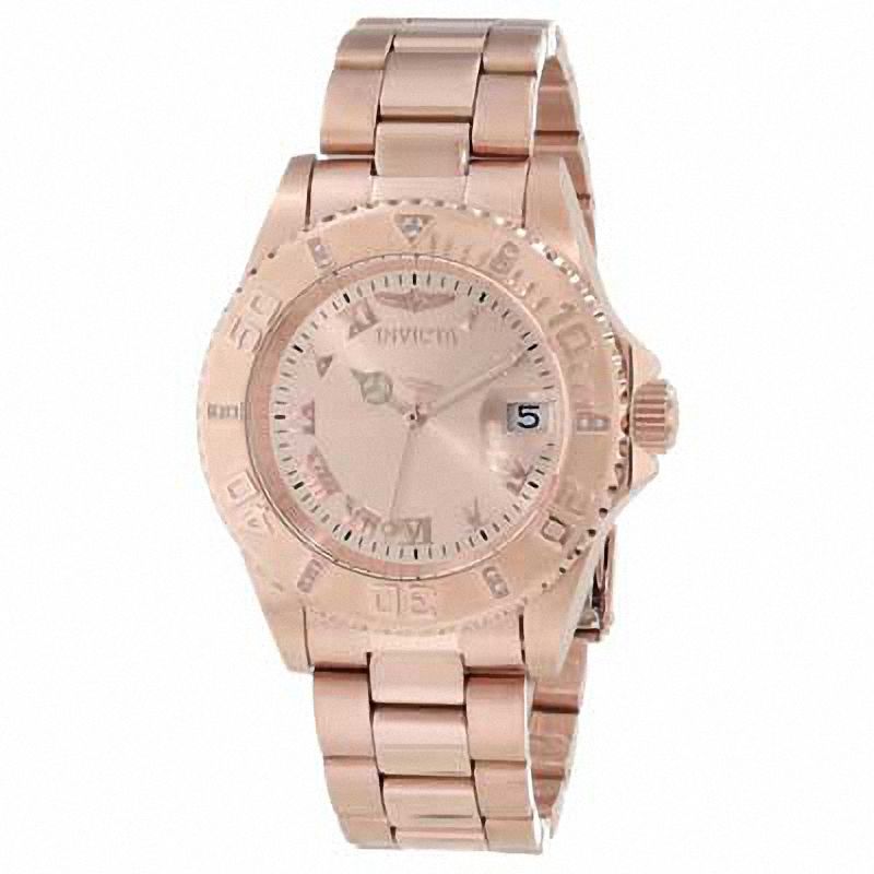 Men's Invicta Pro Diver Rose-Tone Watch with Rose-Tone Dial (Model: 12821)