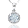 Thumbnail Image 0 of 7.0mm Aquamarine Pendant in Sterling Silver