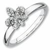 Thumbnail Image 1 of Stackable Expressions™ Diamond Accent Fleur-De-Lis Ring in Sterling Silver