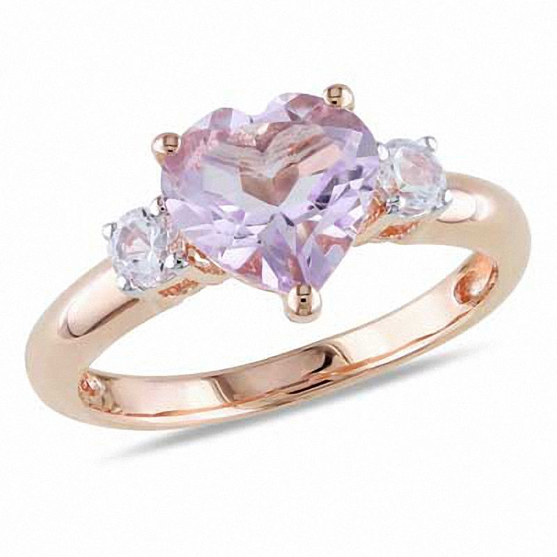 Althum 8MM Genuine Amethyst Ring for Engagement 925 Sterling Silver Heart  Shaped Purple Amethyst Ring for Women (Size 6) | Amazon.com