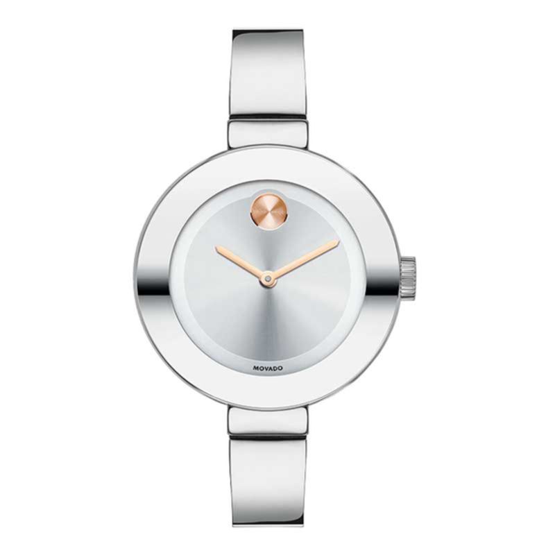 Ladies' Movado Bold® Two-Tone Bangle Watch with Mirror Dial (Model ...