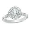 Thumbnail Image 1 of Vera Wang Love Collection 1 CT. T.W. Diamond Swirl Frame Engagement Ring in 14K White Gold