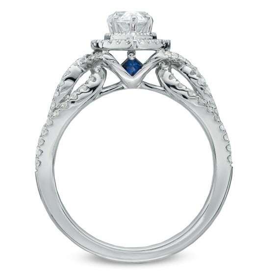 Vera Wang Love Collection 1 CT. T.w. Pear-Shaped Diamond Vintage-Style Ring 14K White Gold