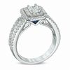 Thumbnail Image 2 of Vera Wang Love Collection 1-1/2 CT. T.W. Emerald-Cut Diamond Double Frame Ring in 14K White Gold