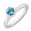 Thumbnail Image 1 of Stackable Expressions™ Light Blue Crystal March Birthstone Ring in Sterling Silver