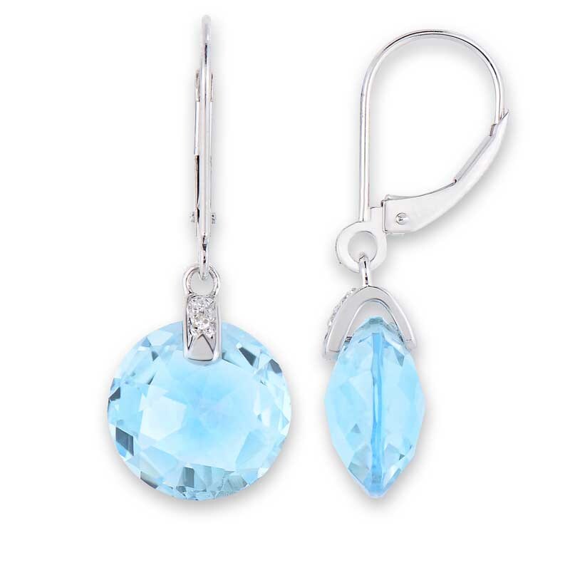 11 0mm Blue Topaz And Diamond Accent Drop Earrings In 14k White Gold Zales 11 0mm Blue Topaz And Diamond Accent Drop Earrings In 14k White Gold Zales