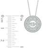 Thumbnail Image 2 of 3/8 CT. T.W. Diamond Vintage-Style Double Frame Pendant in 10K White Gold