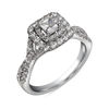 Thumbnail Image 2 of 1-1/4 CT. T.W. Princess-Cut Diamond Double Frame Bridal Set in 14K White Gold