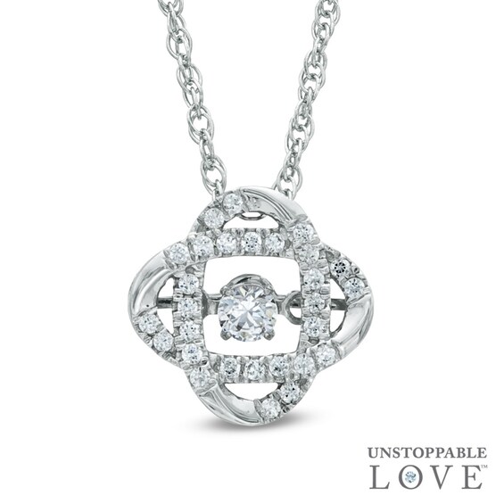 1/4 CT. T.w. Diamond Orbit Pendant in 10K White Gold