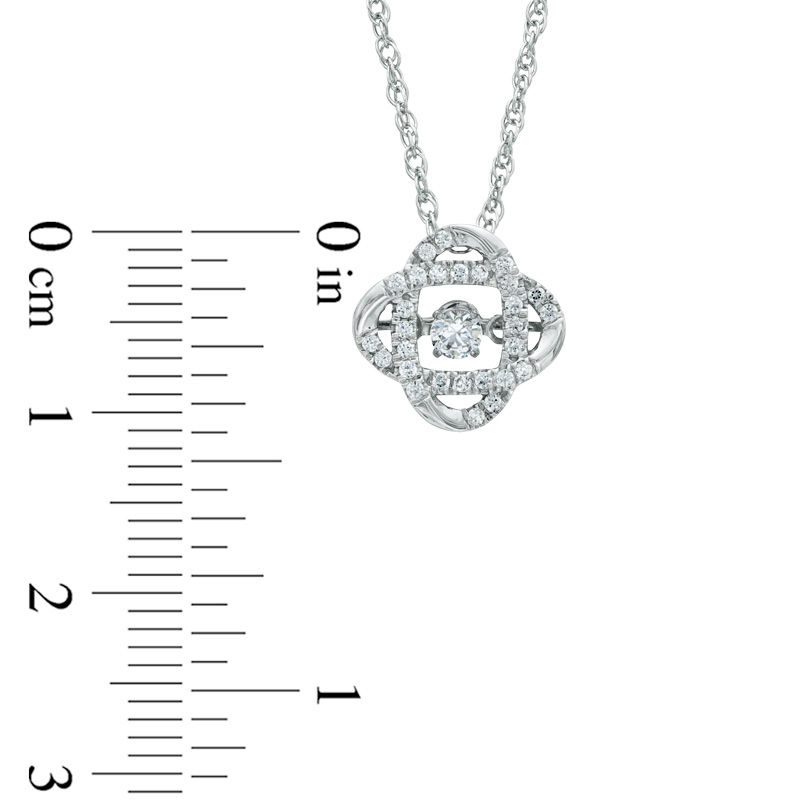 Main Image 2 of 1/4 CT. T.W. Diamond Orbit Pendant in 10K White Gold