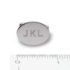 Thumbnail Image 1 of Men's Oval Cuff Links in Sterling Silver (1-4 Initials)