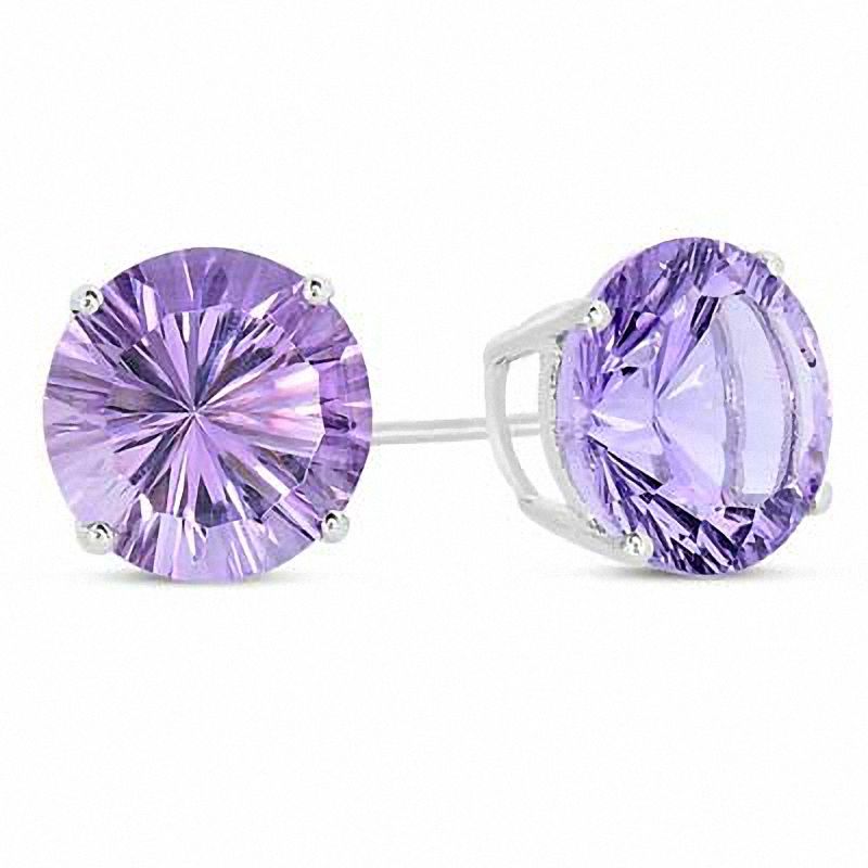 10 0mm Amethyst Stud Earrings In 14k White Gold Zales 10 0mm Amethyst Stud Earrings In 14k White Gold Zales