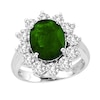 Thumbnail Image 0 of Oval Emerald and 1-1/2 CT. T.W. Diamond Ring in 14K White Gold