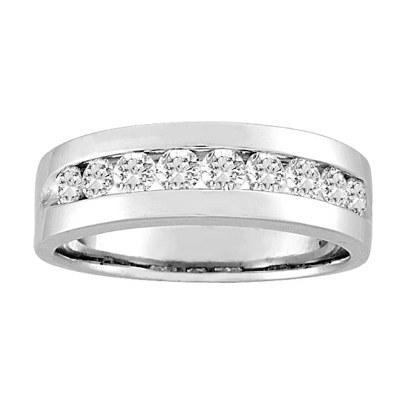 1 CT. T.w. Diamond Wedding Band in 14K White Gold (I/Si2)