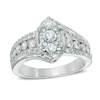Thumbnail Image 1 of 3/4 CT. T.W. Diamond Marquise Cluster Engagement Ring in 10K White Gold