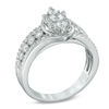 Thumbnail Image 2 of 3/4 CT. T.W. Diamond Marquise Cluster Engagement Ring in 10K White Gold