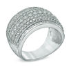 Thumbnail Image 2 of 1-1/2 CT. T.W. Diamond Multi-Row Anniversary Band in 10K White Gold