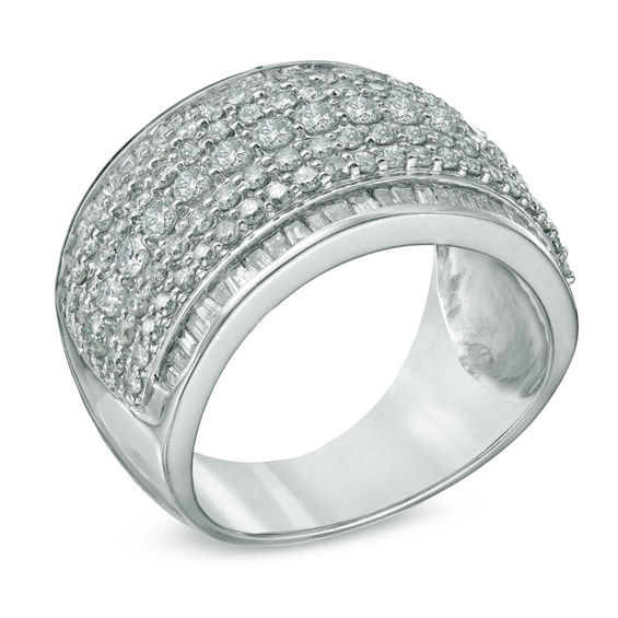 1-1/2 CT. T.w. Diamond Multi-Row Anniversary Band in 10K White Gold