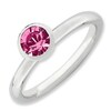 Thumbnail Image 0 of Stackable Expressions™ Pink Crystal October Birthstone Ring in Sterling Silver