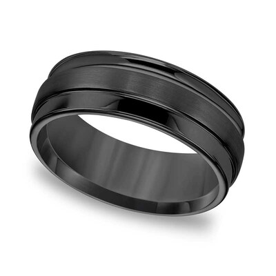 TRITON MEN'S 8.0 MM COMFORT FIT BLACK TUNGSTEN WEDDING BAND $329 AT ZALES TRITON MEN'S 8.0 MM COMFORT FIT BLACK TUNGSTEN WEDDING BAND $329 AT ZALES