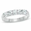 Thumbnail Image 1 of Celebration Ideal 1 CT. T.W. Certified Diamond Five Stone Band in 14K White Gold (I/I1)