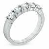 Thumbnail Image 2 of Celebration Ideal 1 CT. T.W. Certified Diamond Five Stone Band in 14K White Gold (I/I1)