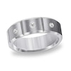 Thumbnail Image 1 of Triton 1/10 CT. T.W. Diamond Comfort Fit Three Stone Tungsten Wedding Band