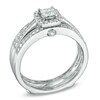 Thumbnail Image 2 of 1/2 CT. T.W. Princess-Cut Quad Diamond Frame Bridal Set in 14K White Gold