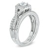 Thumbnail Image 1 of Celebration Ideal 1 CT. T.W. Diamond Frame Bridal Set in 14K White Gold (I/I1)