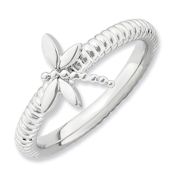 Stackable Expressionsâ¢ Dragonfly Ring in Sterling Silver