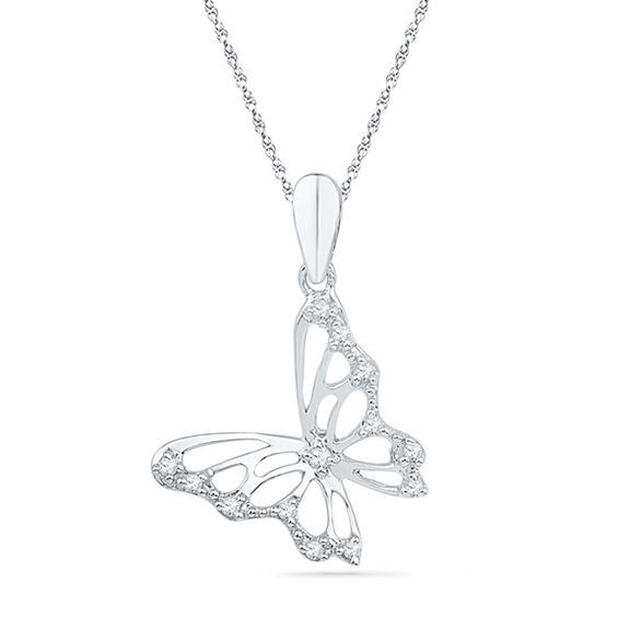 Enchanted Diamond Butterfly Necklace