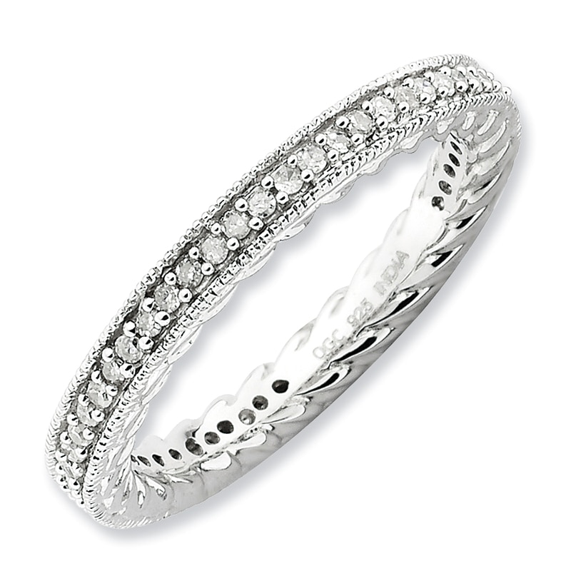 Stackable Expressions™ 1/3 CT. T.W. Diamond Eternity Band in Sterling Silver