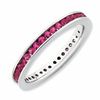 Thumbnail Image 0 of Stackable Expressions™ Lab-Created Ruby Eternity Band in Sterling Silver