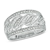 Thumbnail Image 0 of 1/2 CT. T.W. Diamond Center Waves Ring in 10K White Gold