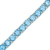 Thumbnail Image 0 of Blue Topaz Tennis Bracelet in Sterling Silver - 7.5"