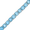 Thumbnail Image 1 of Blue Topaz Tennis Bracelet in Sterling Silver - 7.5"
