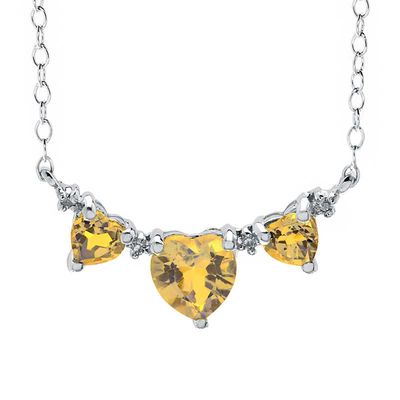 Diamond Accent Three Stone Necklace 