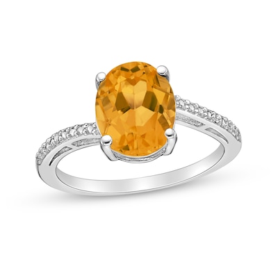 Size S 12 Vintage Sterling Silver Marquise Citrine Marcasite Ring