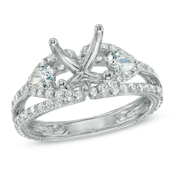 1-1/4 CT. T.w. Diamond Edge Semi-Mount in 14K White Gold