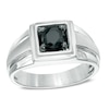 Thumbnail Image 1 of 1 CT. Black Diamond Solitaire in Sterling Silver