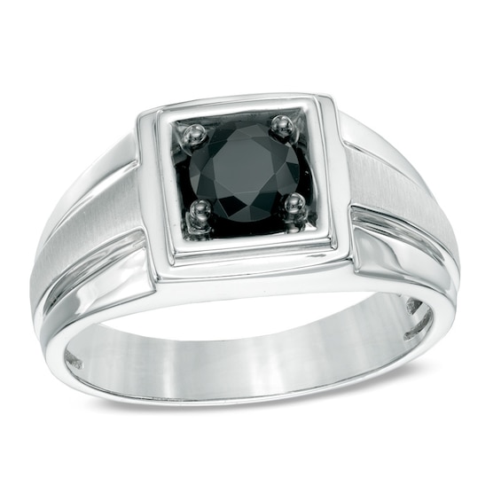 1 CT. Black Diamond Solitaire in Sterling Silver