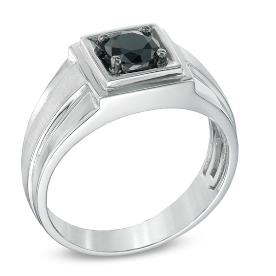 1 CT. Black Diamond Solitaire in Sterling Silver