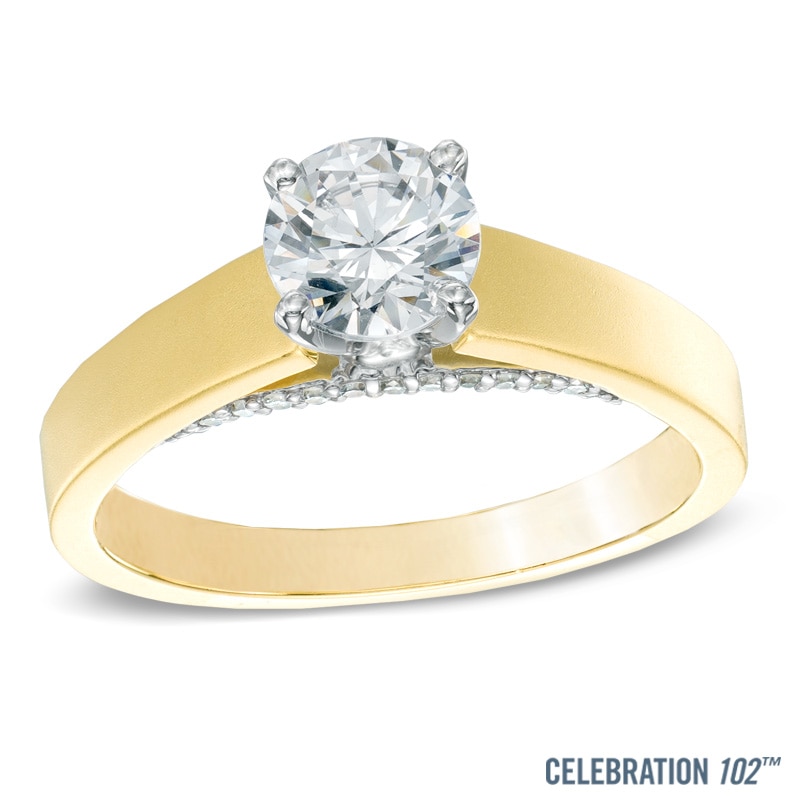 Main Image 1 of Celebration Lux® 5/8 CT. T.W. Certified Diamond Engagement Ring in 18K Gold (I/SI2)