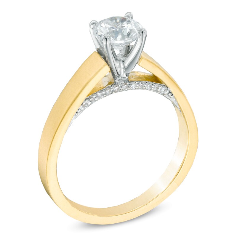 Main Image 2 of Celebration Lux® 5/8 CT. T.W. Certified Diamond Engagement Ring in 18K Gold (I/SI2)