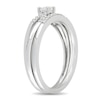 Thumbnail Image 2 of 1/5 CT. T.W. Princess-Cut Diamond Bridal Set in Sterling Silver